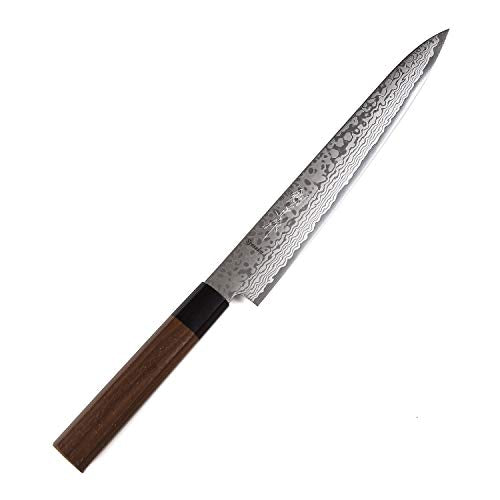 [Open-Box] Syosaku Japanese Sujihiki Knife Damascus ZA18 69 Layer Octagonal Walnut Handle, Slicer 9.5-inch (240mm) - ships from California - Syosaku-Japan