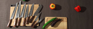 [Open-Box] Syosaku Japanese Chef Knife Hammered Damascus VG-10 16 Layer Mahogany Handle, Gyuto 8.3-inch (210mm) - ships from California - Syosaku-Japan