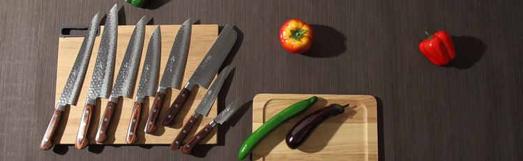 [Open-Box] Syosaku Japanese Chef Knife Hammered Damascus VG-10 16 Layer Mahogany Handle, Gyuto 8.3-inch (210mm) - ships from California - Syosaku-Japan