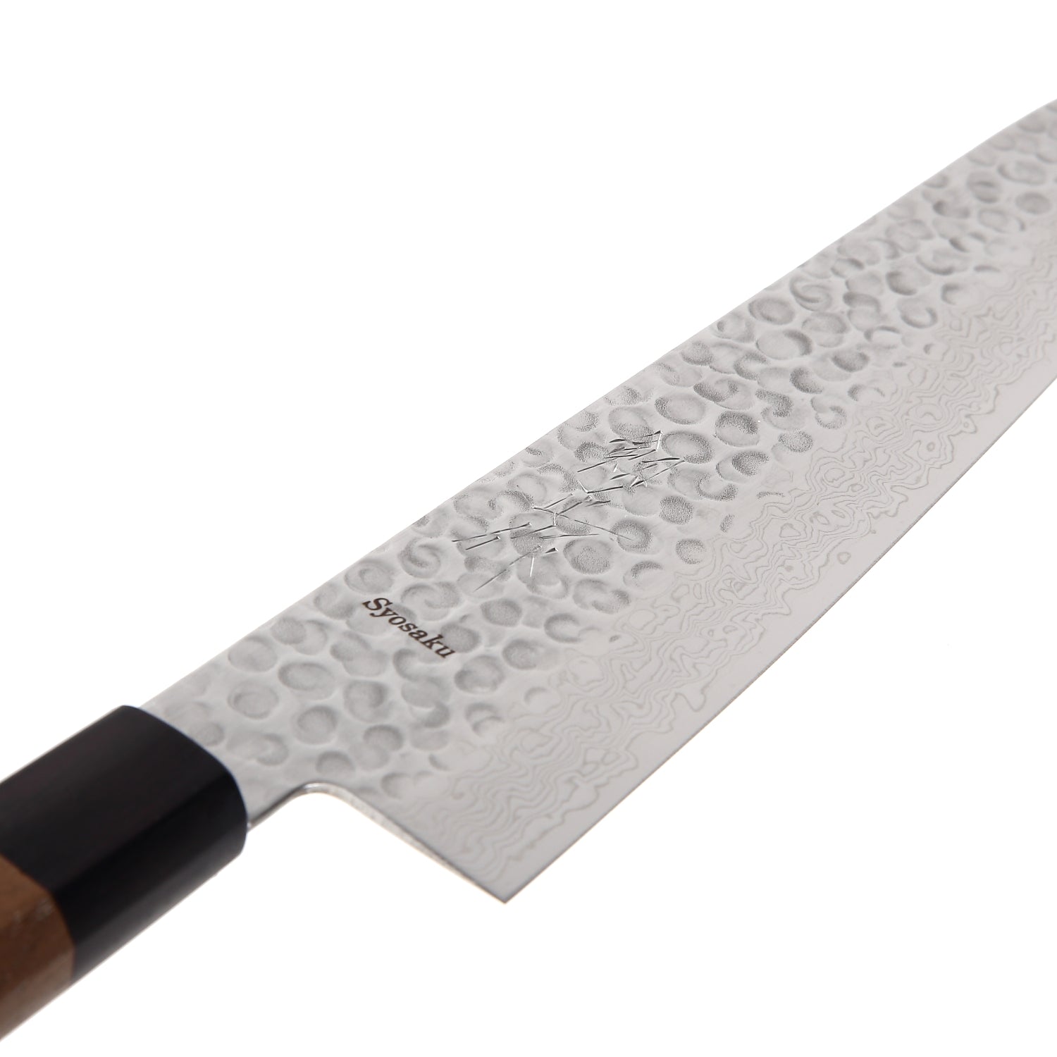 [Open-Box] Syosaku Japanese Chef Knife Hammered Damascus VG-10 46 Layer Octagonal Walnut Handle, Gyuto 9.5-inch (240mm) - ships from California - Syosaku-Japan