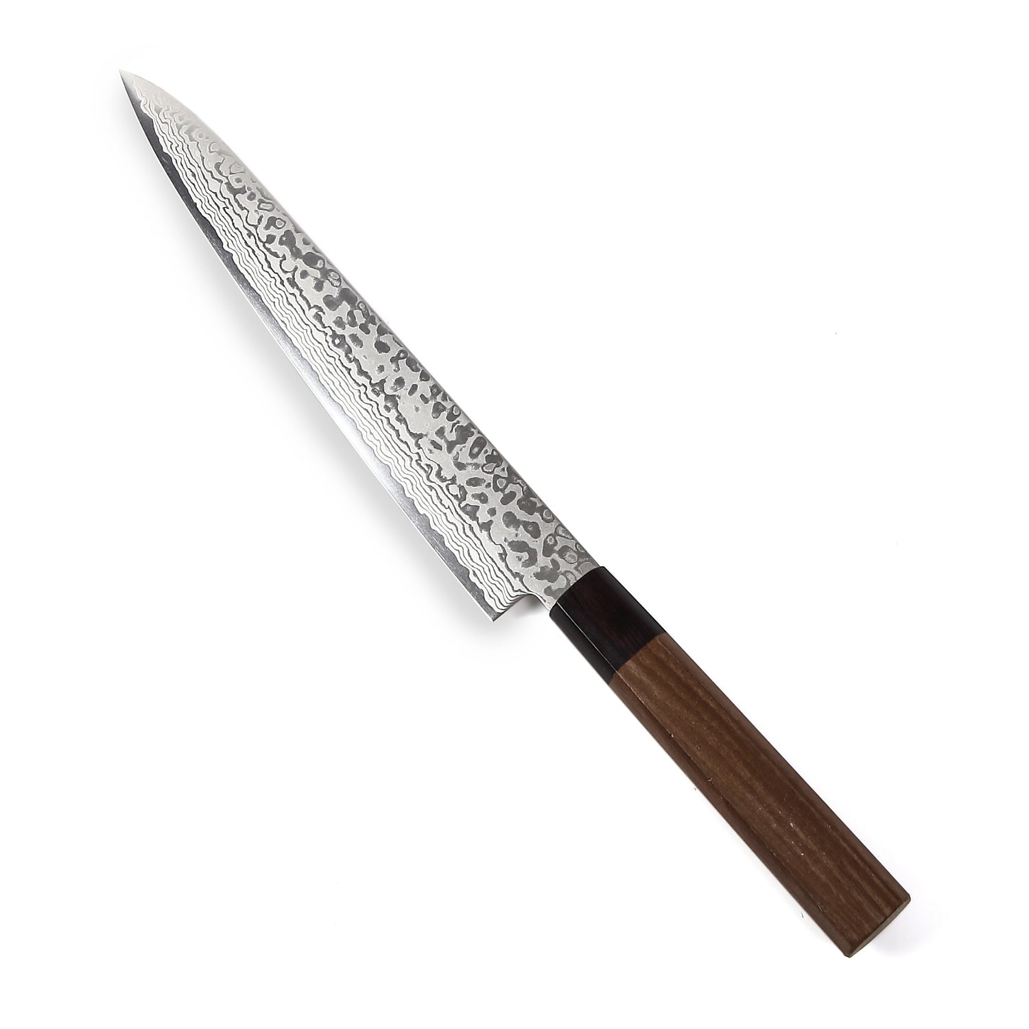 [Open-Box] Syosaku Japanese Sujihiki Knife Damascus ZA18 69 Layer Octagonal Walnut Handle, Slicer 9.5-inch (240mm) - ships from California - Syosaku-Japan