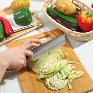 Syosaku Japanese Vegetable Best Sharp Kitchen Chef Knife VG-1 Gold Stainless Steel Mahogany Handle, Nakiri 6.3-inch (160mm) with Magnolia Sheath Saya