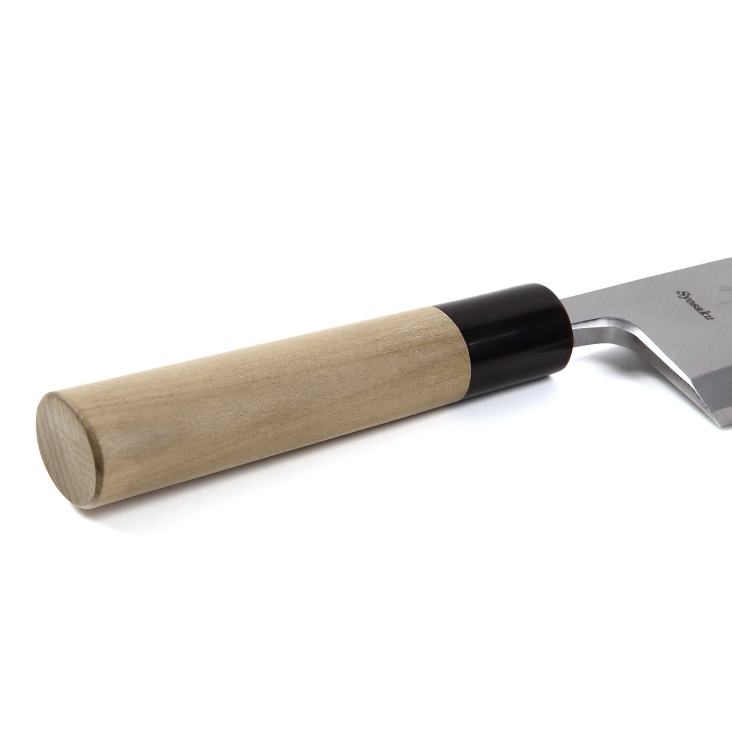 Syosaku Japanese Sushi Fillet Best Sharp Kitchen Chef Knife Shiroko(White Steel)-No.2 D-Shape Magnolia Wood Handle, Deba 7.7-inch (195mm) - Syosaku-Japan