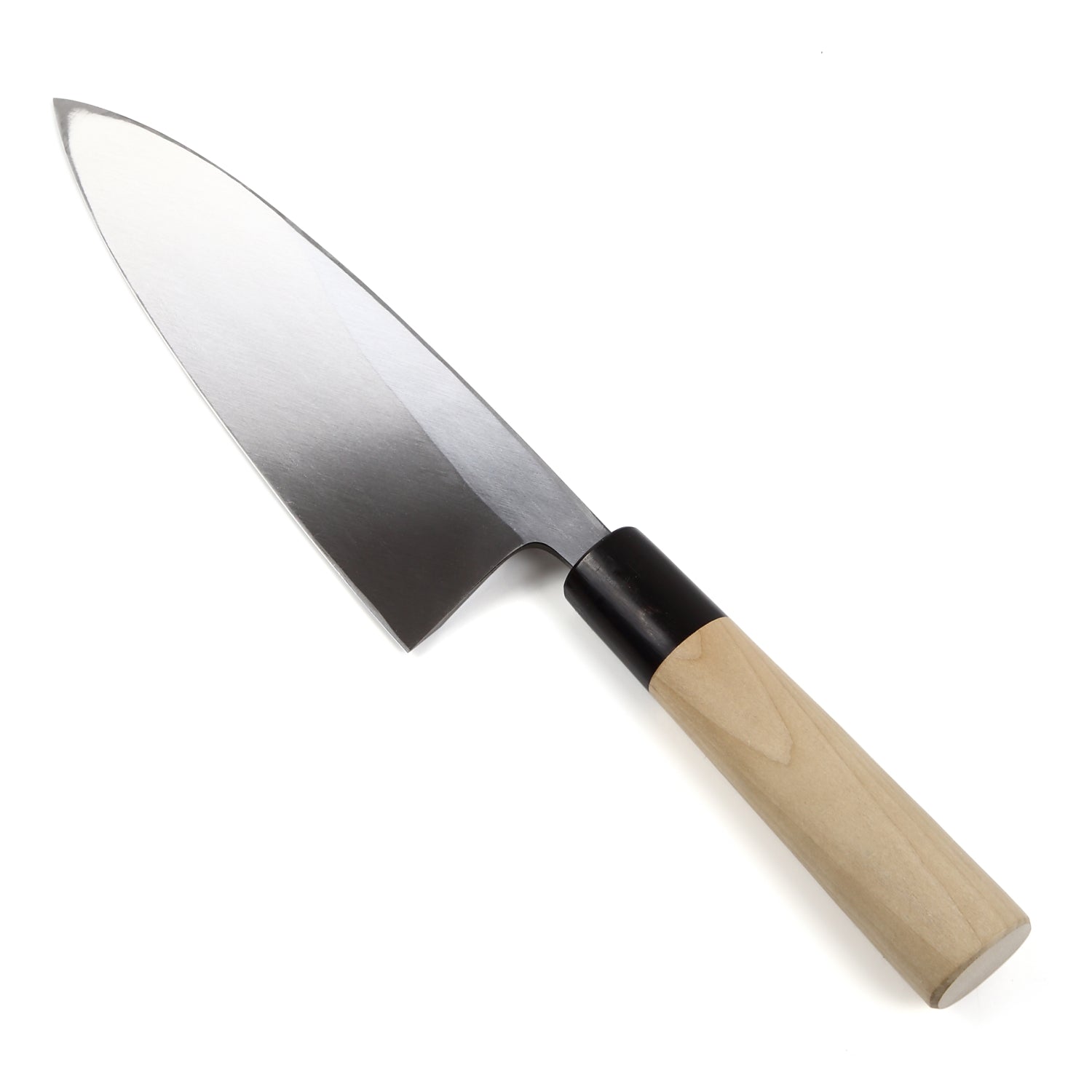 Syosaku Japanese Sushi Fillet Best Sharp Kitchen Chef Knife Shiroko(White Steel)-No.2 D-Shape Magnolia Wood Handle, Deba 7-inch (180mm) - Syosaku-Japan