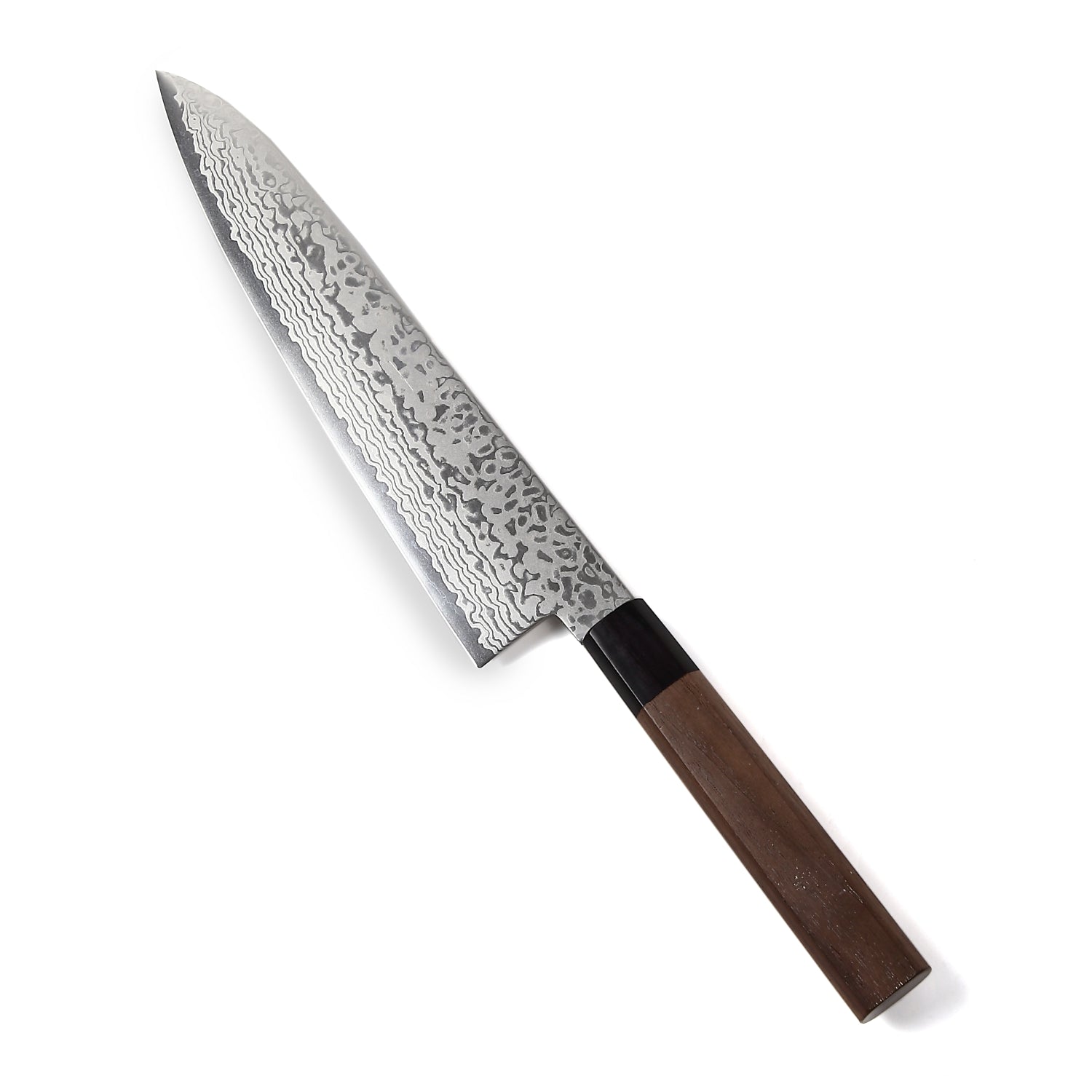 Syosaku Japanese Best Sharp Kitchen Chef Knife Damascus ZA18 69 Layer Octagonal Walnut Handle, Gyuto 9.5-inch (240mm) - Syosaku-Japan