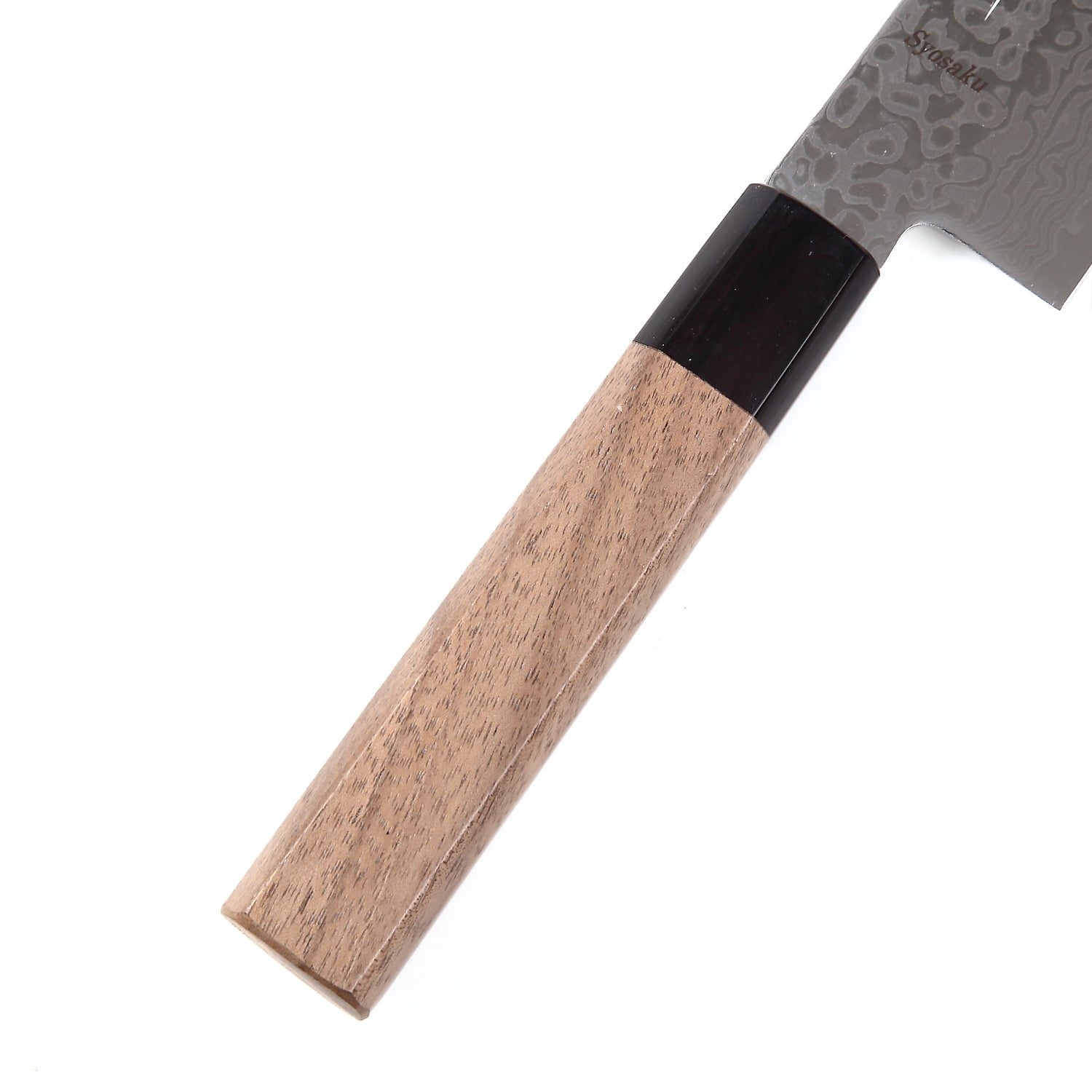 Syosaku Japanese Multi Purpose Best Sharp Kitchen Chef Knife Damascus ZA18 69 Layer Octagonal Walnut Handle, Santoku 7-inch (180mm) - Syosaku-Japan