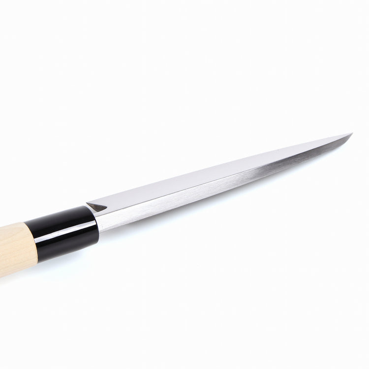 Syosaku Japanese Sushi Fillet Best Sharp Kitchen Chef Knife Kigami(Yellow Steel)-No.2 D-Shape Magnolia Wood Handle, Deba 6-inch (150mm) - Syosaku-Japan