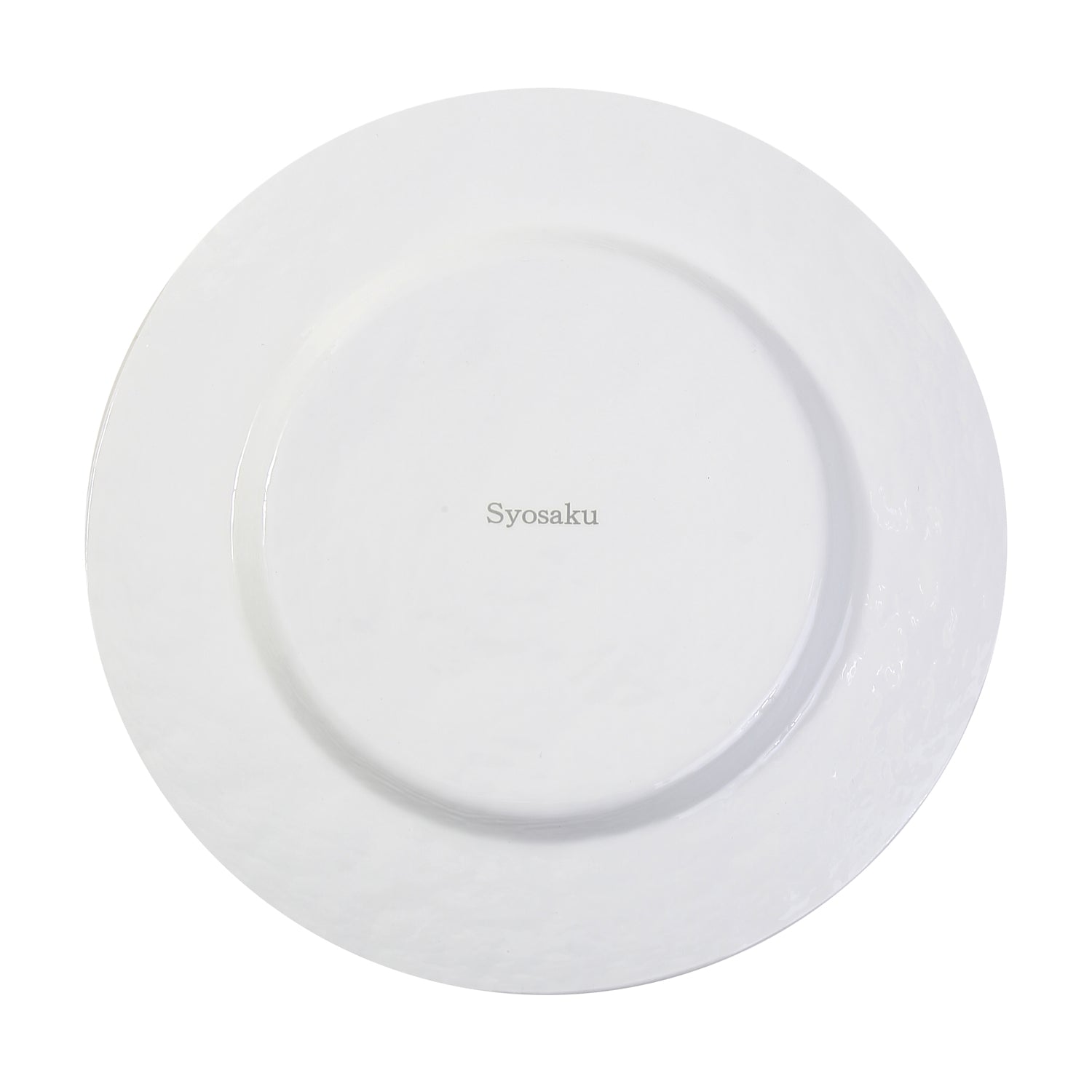 Syosaku Japanese Urushi Glass Dinner Plate 12.5-inch (32cm) Pure White with Gold Leaf, Dishwasher Safe - Syosaku-Japan
