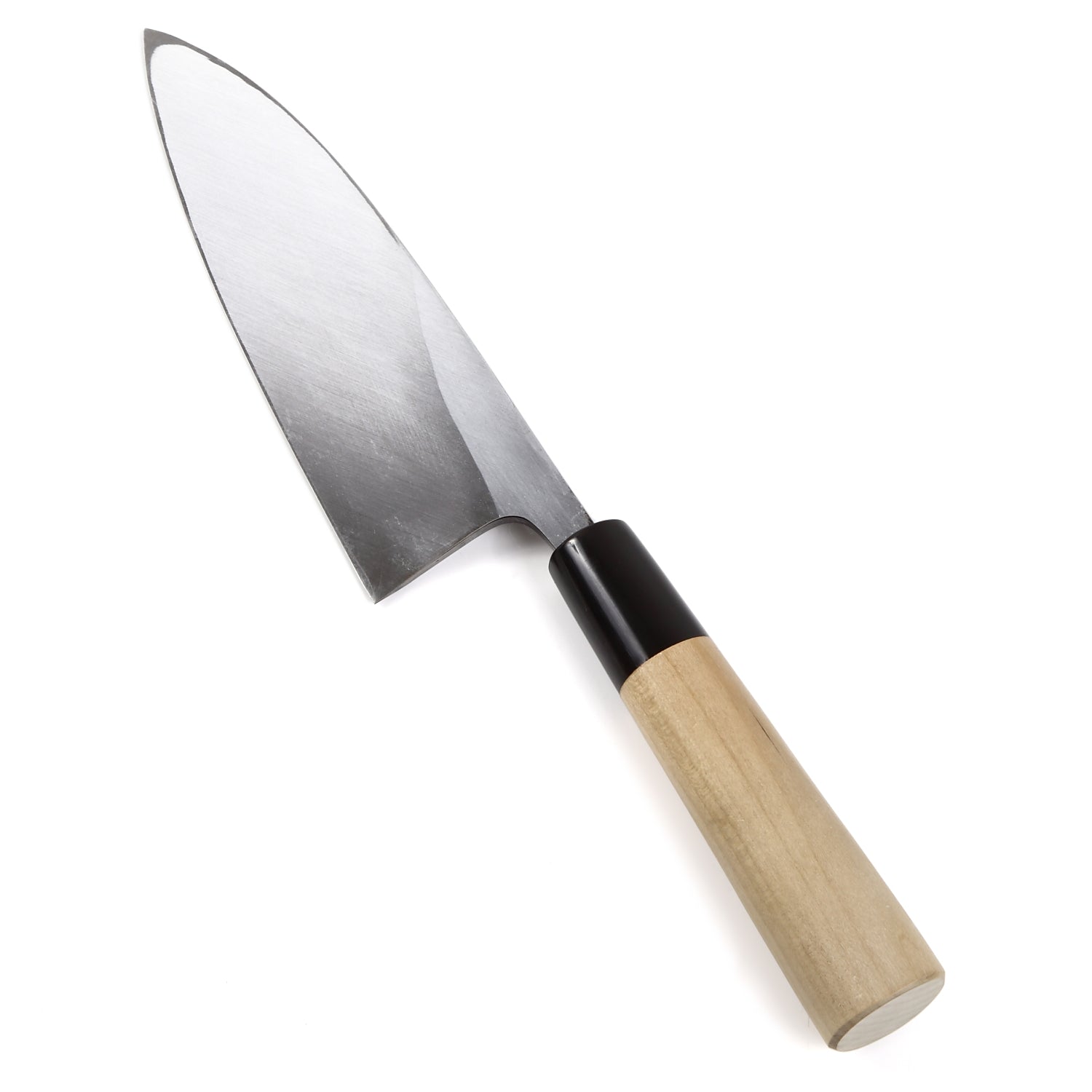 Syosaku Japanese Sushi Fillet Best Sharp Kitchen Chef Knife Shiroko(White Steel)-No.2 D-Shape Magnolia Wood Handle, Deba 6-inch (150mm) - Syosaku-Japan