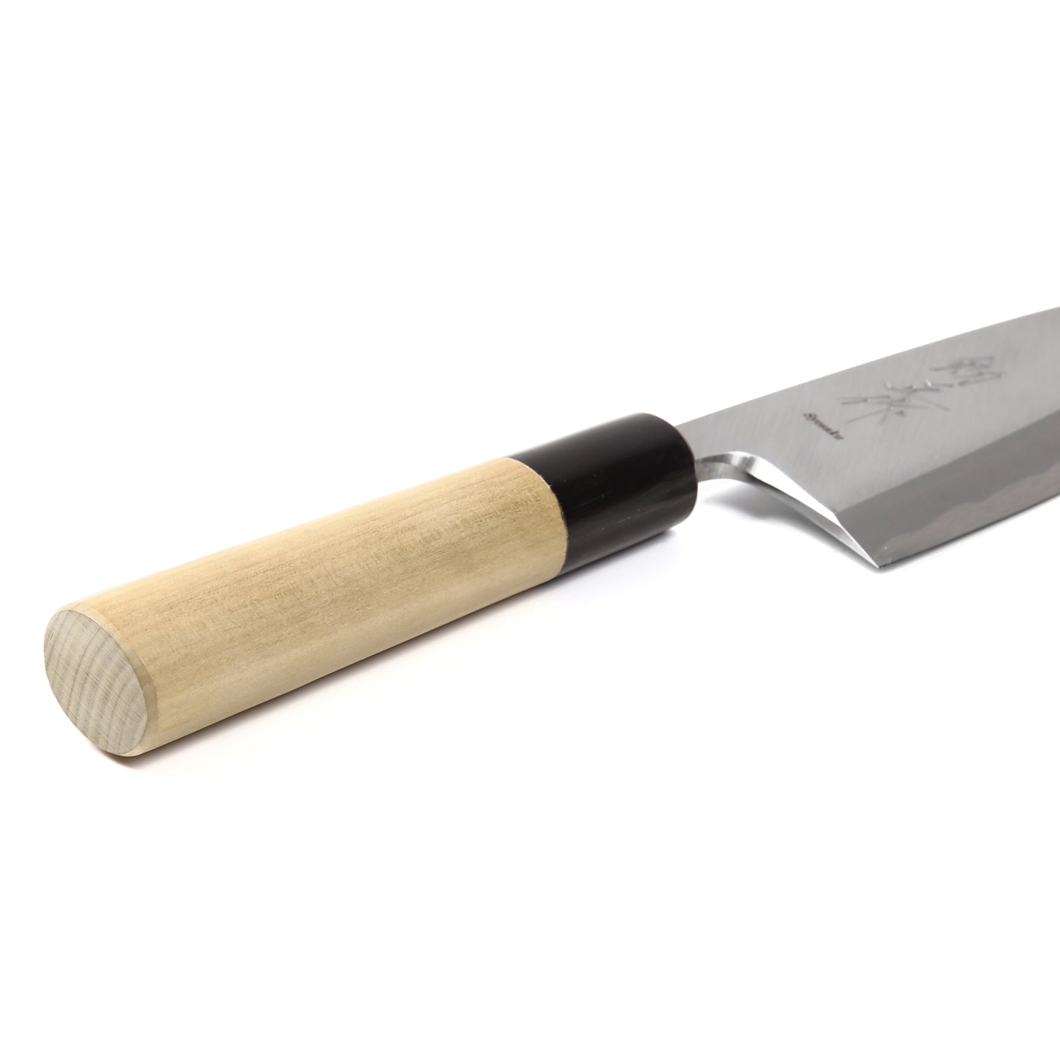 Syosaku Japanese Sushi Fillet Best Sharp Kitchen Chef Knife Shiroko(White Steel)-No.2 D-Shape Magnolia Wood Handle, Deba 6.5-inch (165mm) - Syosaku-Japan